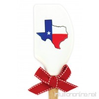 Brownlow Gifts Silicone Spatula with Wooden Handle  Texas Flag - B01CNLO3BU